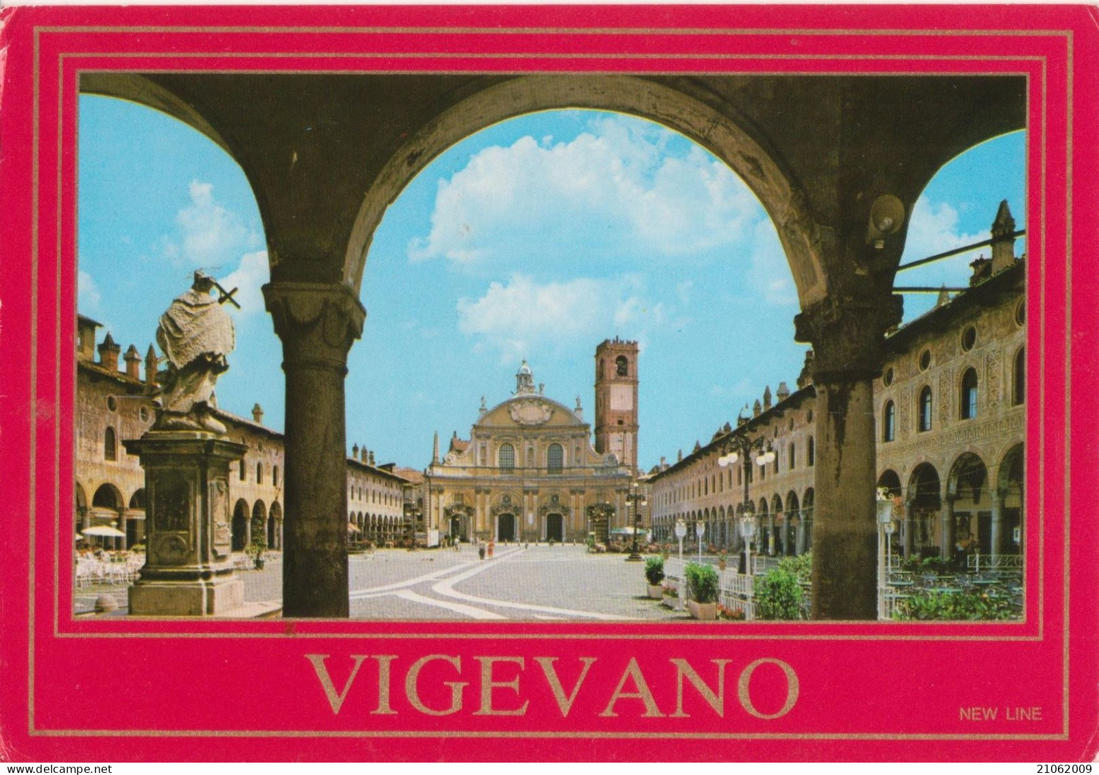 VIGEVANO - PIAZZA DUCALE - IL DUOMO - ANIMATA - VIAGGIATA - Vigevano