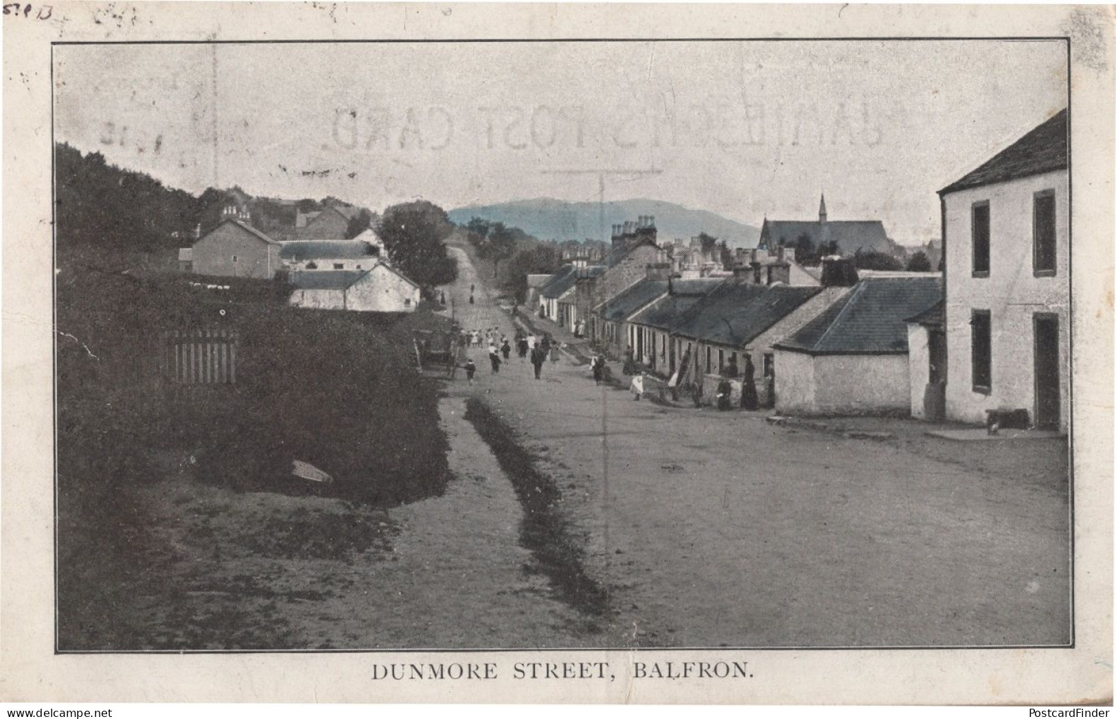 Dunmore Street Balfron Old Stirlingshire 1905 Scottish Postcard - Stirlingshire