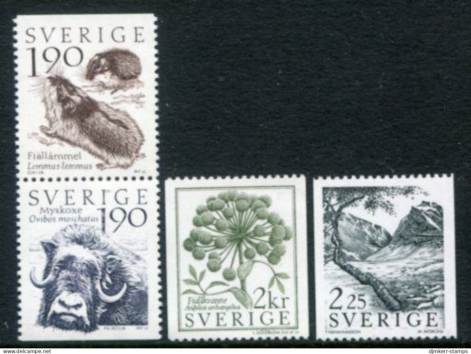SWEDEN 1984 Mountain Flora And Fauna MNH / **.  Michel 1272-75 - Unused Stamps
