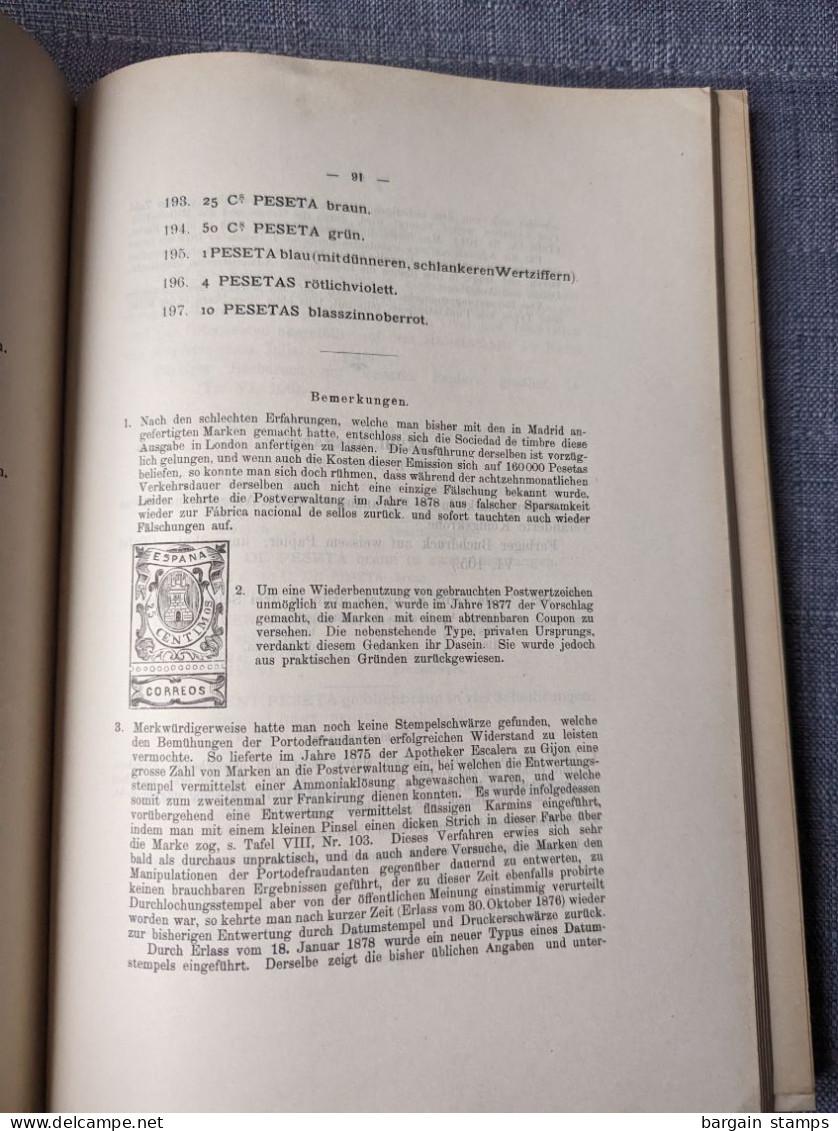 Der Postwertzeichen Spaniens Und Seiner Kolonien - Rudolf Friederich - Berlin -	1894 - Handbücher