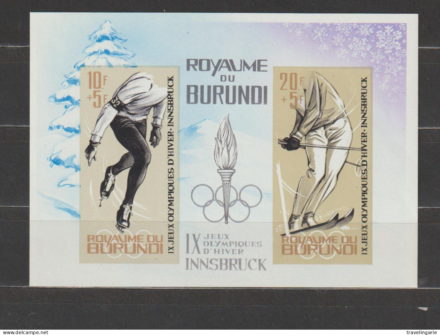 Burundi 1964 Olympic Winter Games Innsbruck S/S  Imperforate/ND MNH/** - Winter 1964: Innsbruck