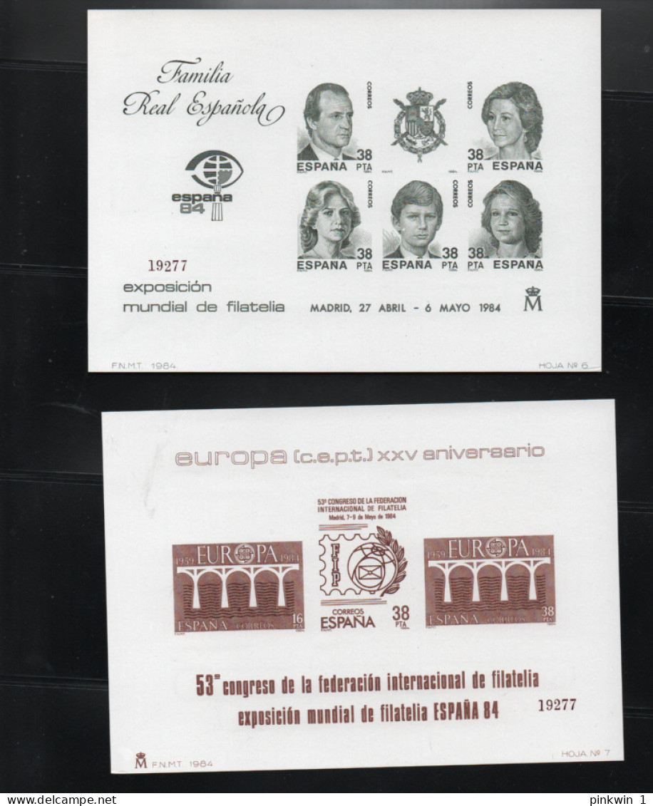 Spanje Herdenkingsblaadjes Edfil 1-8 - Hojas Conmemorativas
