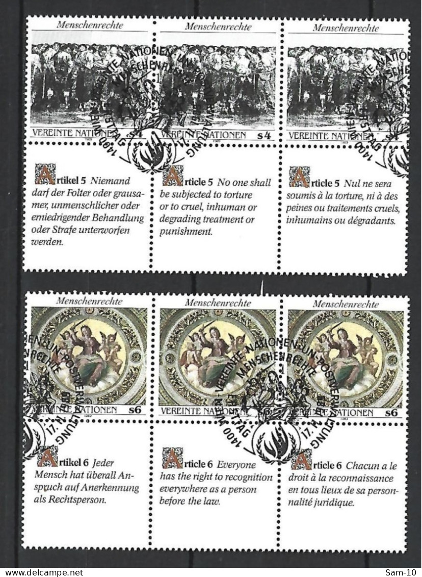 Timbre  Nation Unies Vienne  Oblitère   N 96/101 - Used Stamps