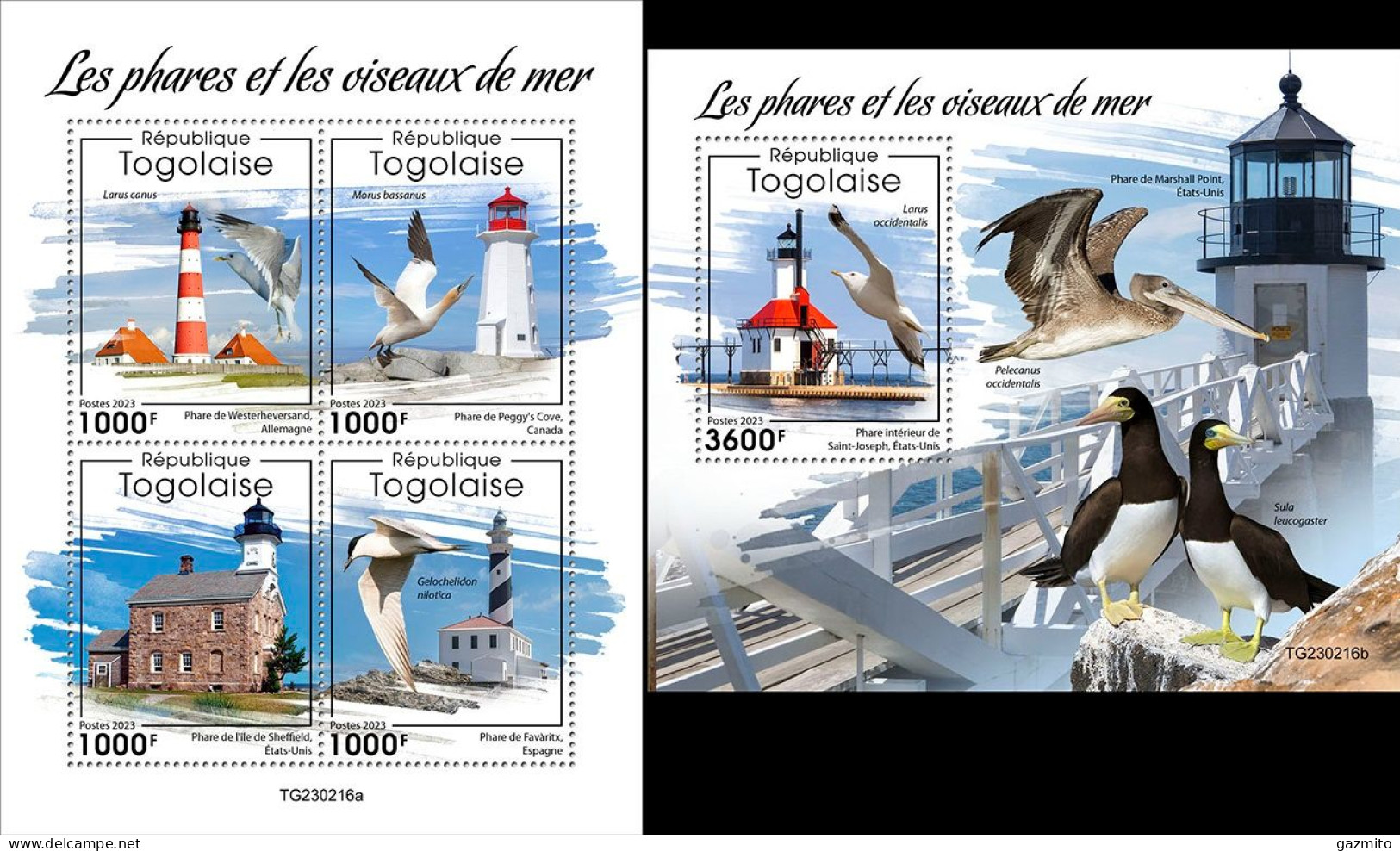 Niger 2023, Lighthouses And Birds, 4val In BF+BF - Albatrosse & Sturmvögel