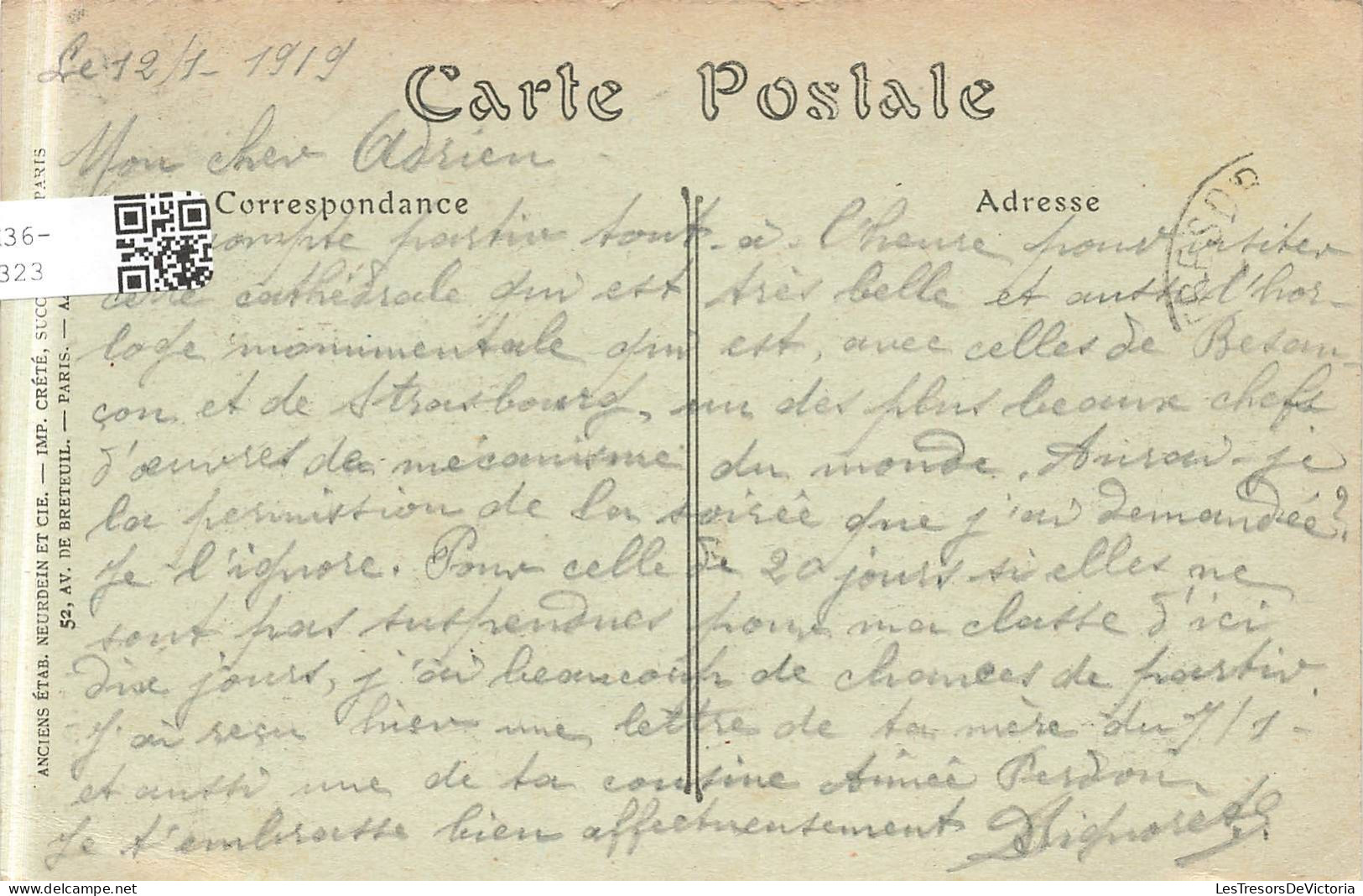 FRANCE - Beauvais - Cathédrale - Le Grand Portail - Carte Postale Ancienne - Beauvais