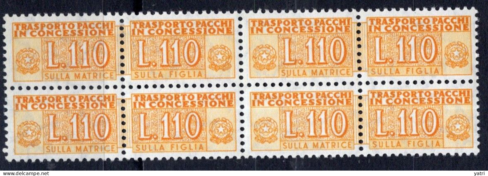 Italia (1955) - Pacchi In Concessione, 110 Lire Fil. Stelle 1° Tipo, Sass. 13 ** - Consigned Parcels