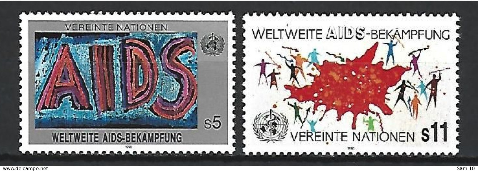 Timbre  Nation Unies Vienne  Neuf ** N 104/105 - Unused Stamps