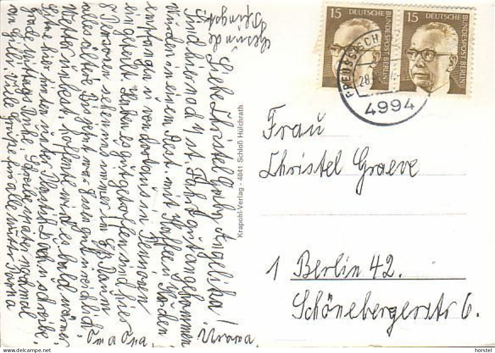 D-32361 Preußisch Oldendorf - Spiegelstraße - Flugzeug-Cafe - Airplane - Schweitzer Berghof - Freibad - 2x Stamps - Luebbecke