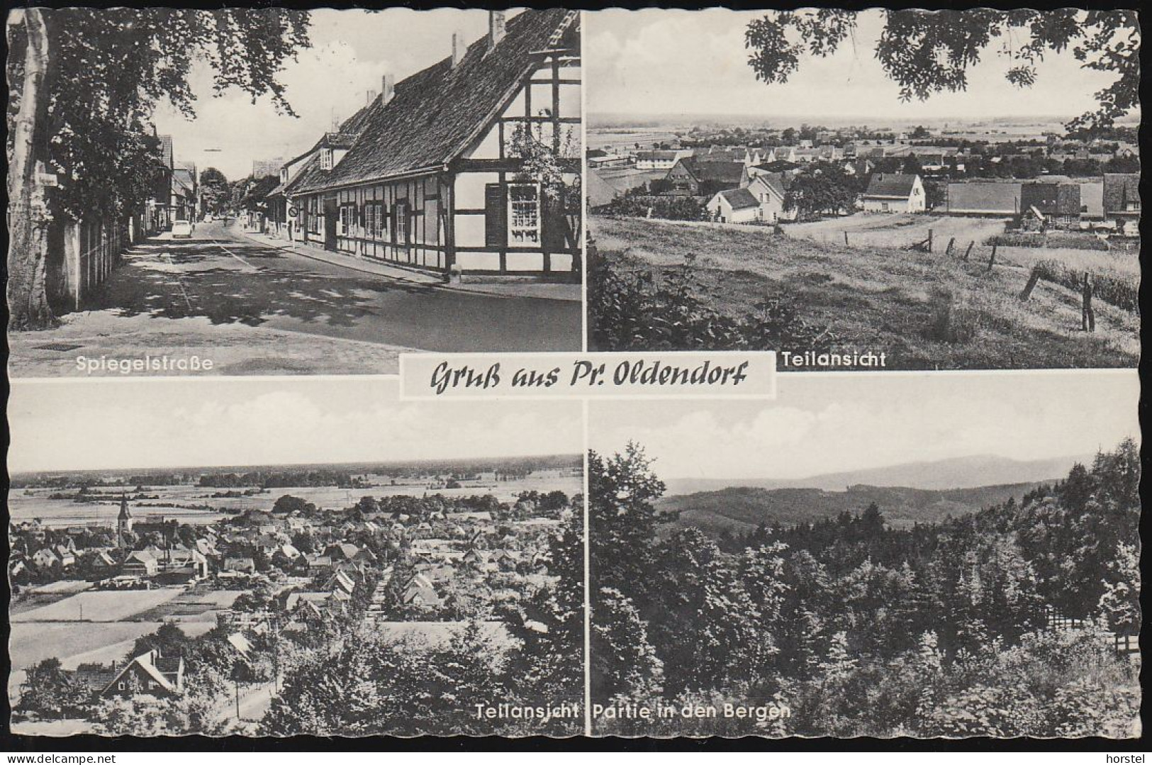 D-32361 Preußisch Oldendorf - Alte Ansichten - Spiegelstraße - Kirche - 2x Nice Stamps - Luebbecke