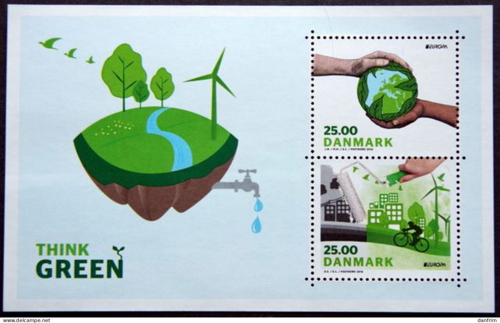 Denmark 2016   Europa Think Green  Minr.1882-83   Block 63  MNH  (**)   ( Lot MP   ) - Nuovi