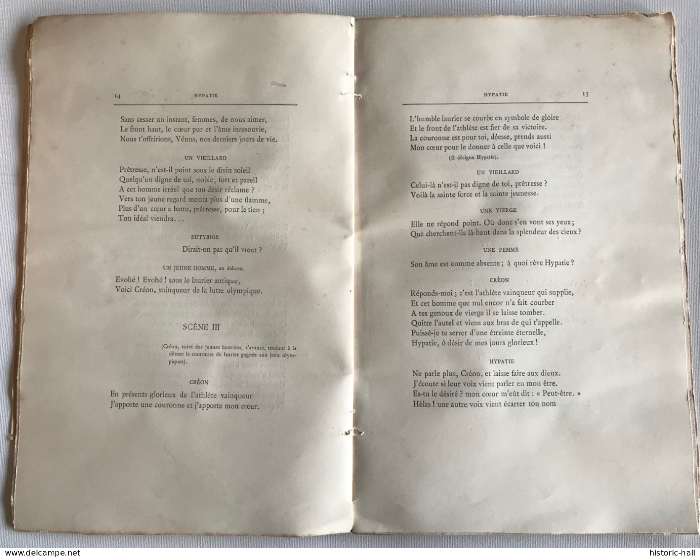 HYPATIE - Drame Antique - 1907 - Paul BARLATIER - Auteurs Français