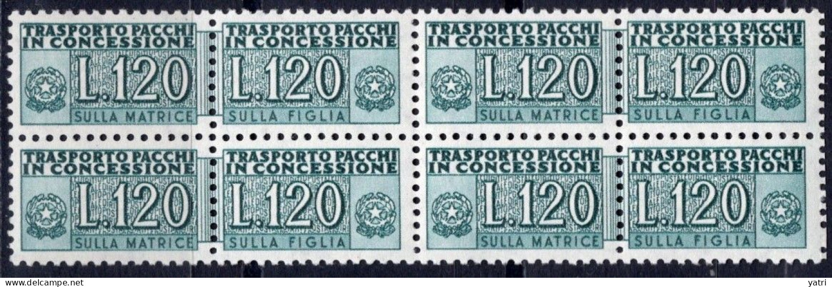 Italia (1955) - Pacchi In Concessione, 120 Lire Fil. Stelle 4° Tipo, Sass. 14/II ** - Consigned Parcels