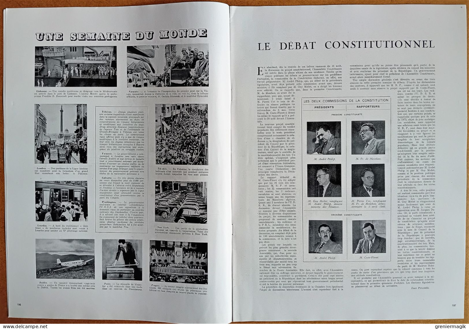 France Illustration N°48 31/08/1946 Bela Tuka/Conférence De Paris/Routes Impériales/Tignes/Force Navale Par P. Barjot - Testi Generali