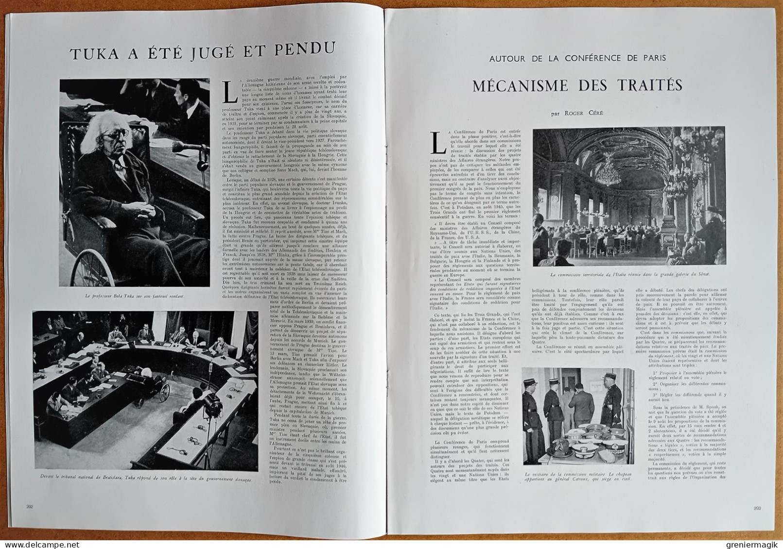 France Illustration N°48 31/08/1946 Bela Tuka/Conférence De Paris/Routes Impériales/Tignes/Force Navale Par P. Barjot - Informations Générales