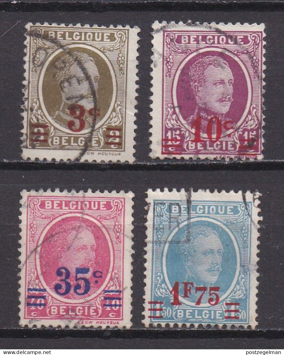 BELGIUM, 1927, Used Stamp(s), Albert I, Plus Surcharges, MI 223-226,  Scan 10291, Complete - 1921-1925 Piccolo Montenez