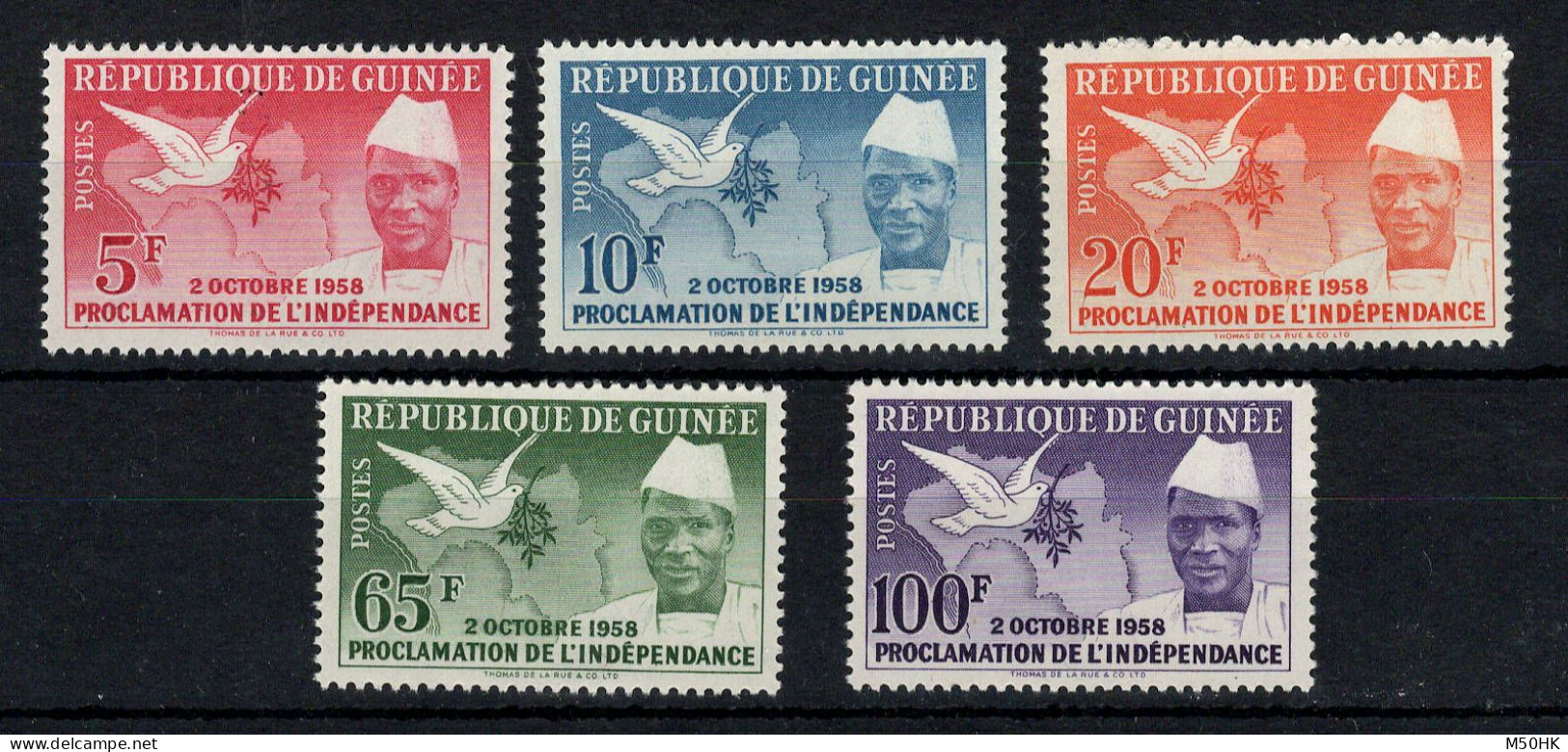 Guinée - YV 3 à 7 N** MNH Luxe, Indépendance - Guinée (1958-...)
