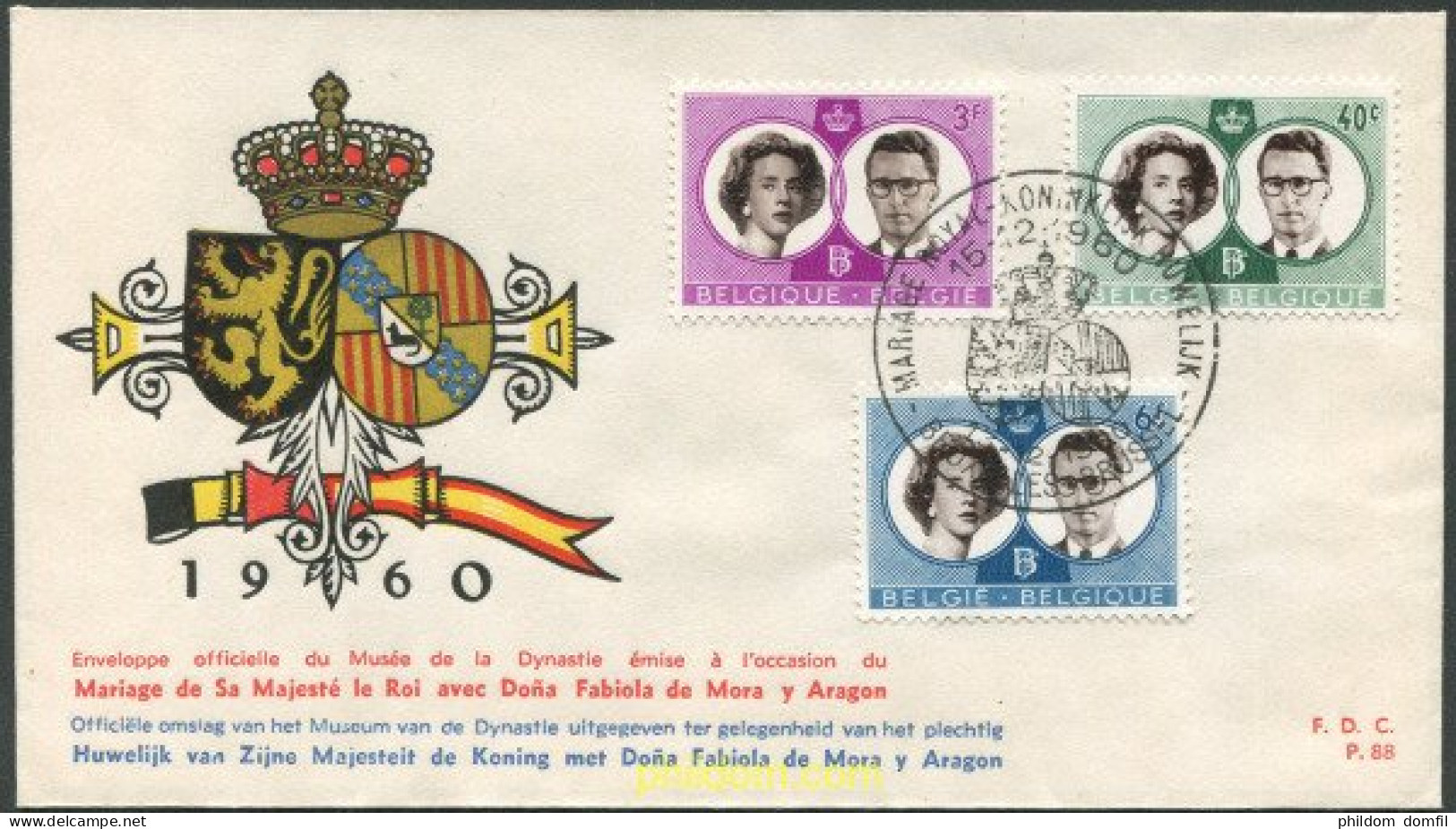 427321 MNH BELGICA 1960 BODA DEL REY BALDUINO Y FABIOLA - Otros & Sin Clasificación