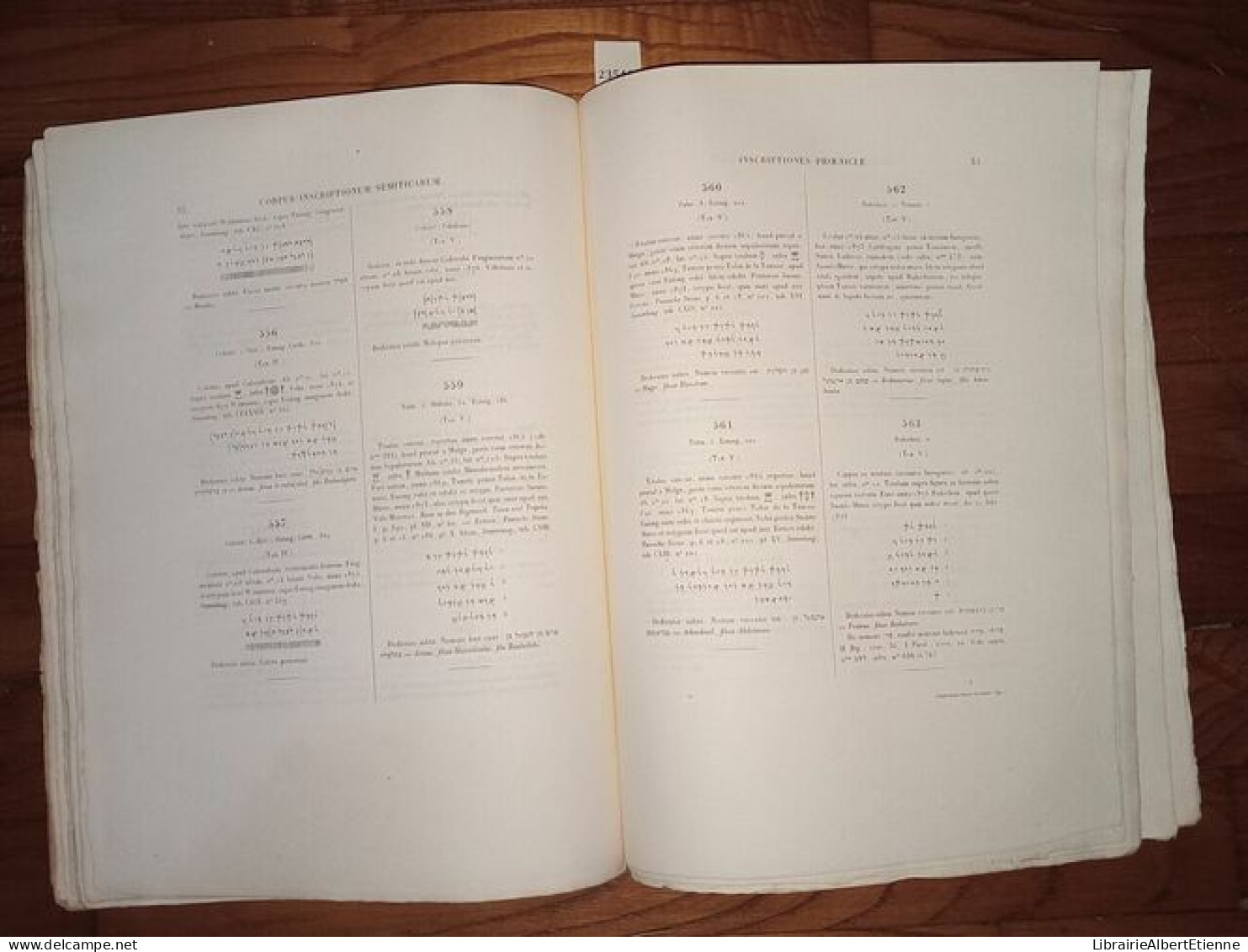 Corpus Inscriptionum Semiticarum Ab Academia Inscriptionum Et Litterarum Humaniorum Canditum Atque Digestum Pars Prima I - Archéologie