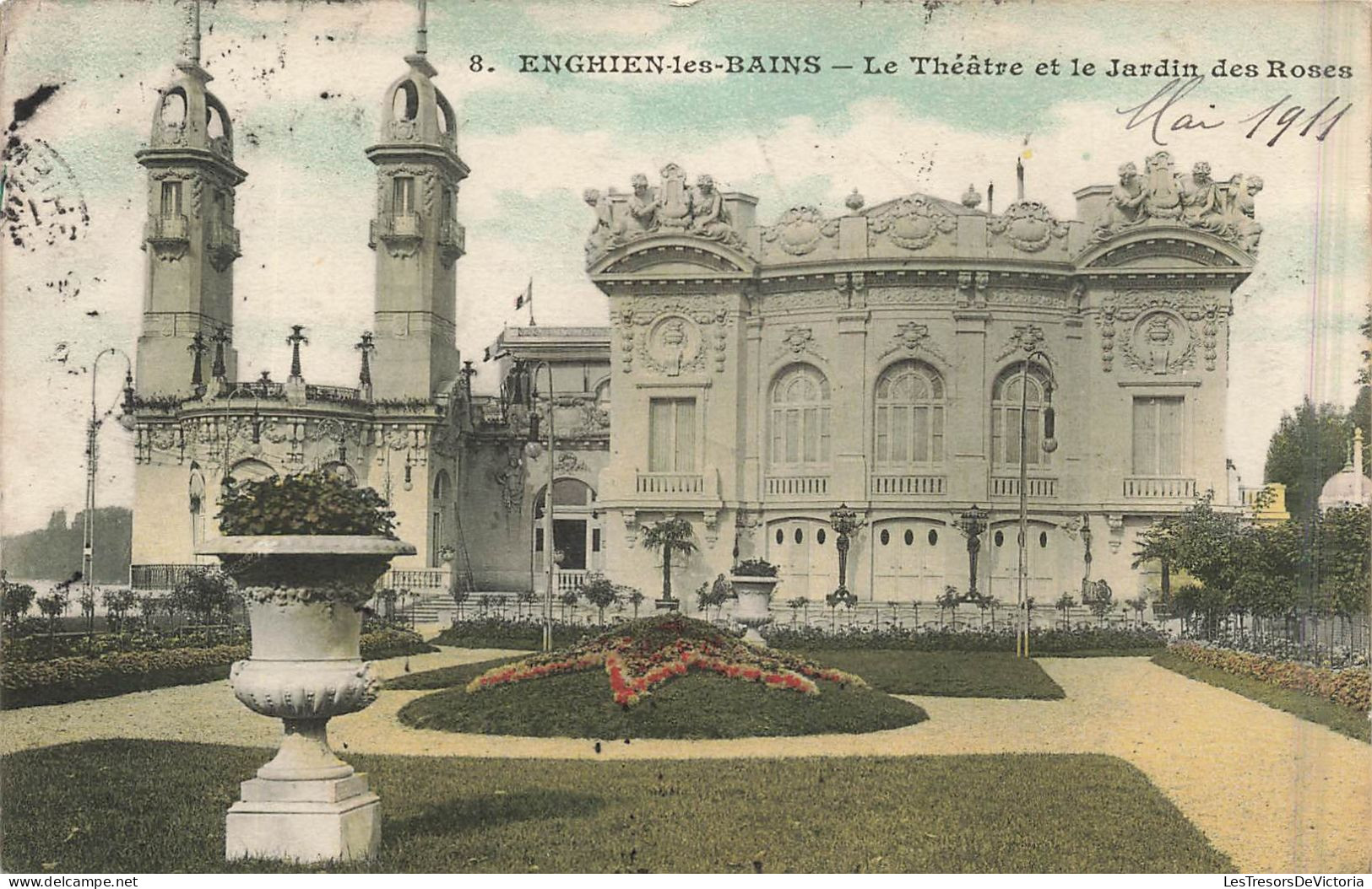 FRANCE - Enghien Les Bains - Le Théâtre Et Le Jardin Des Roses - Carte Postale Ancienne - Enghien Les Bains