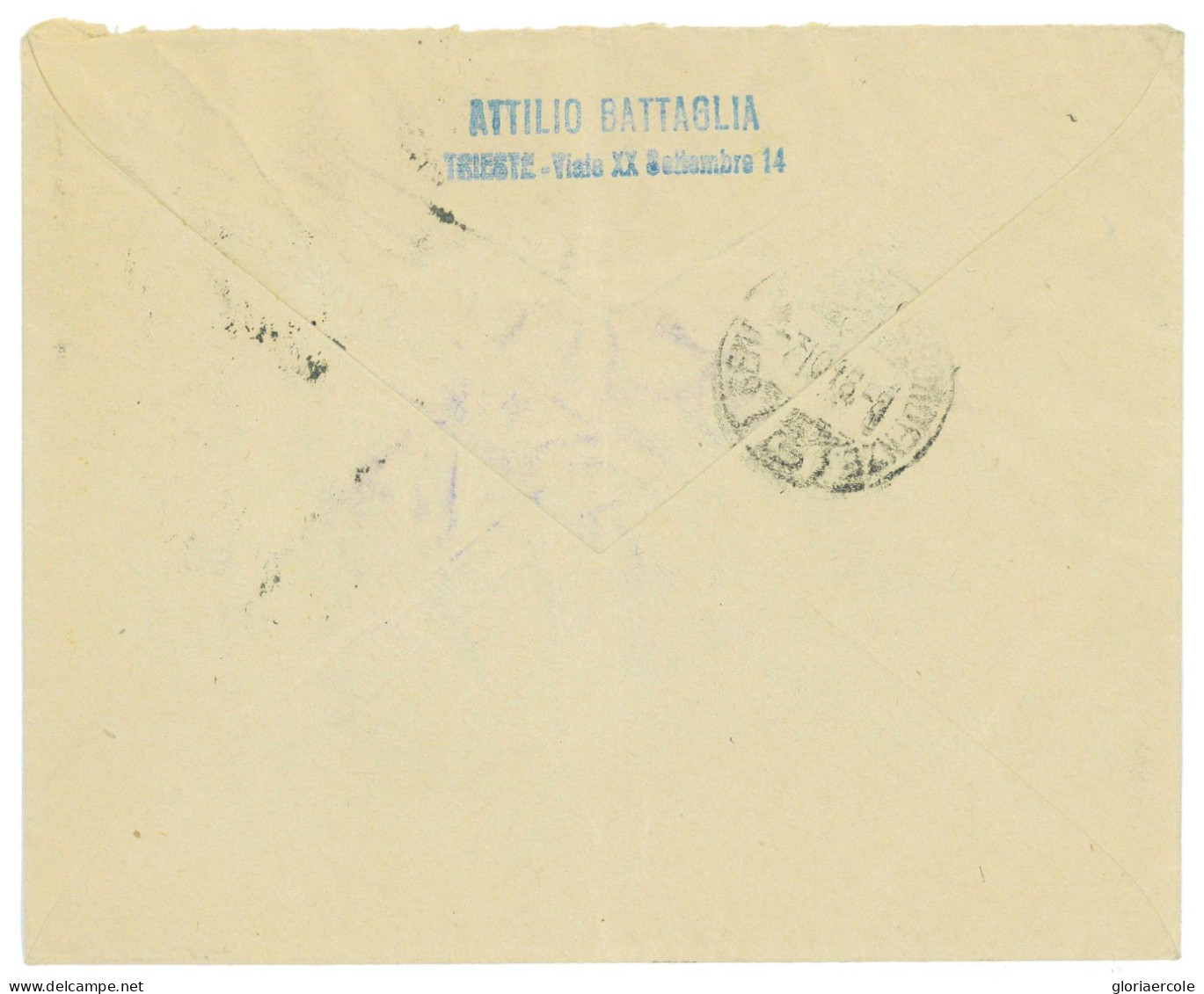 P2643 - ITALIA AMGVG , LETTERA PER GENOVA, 4.10.46. - Marcophilie