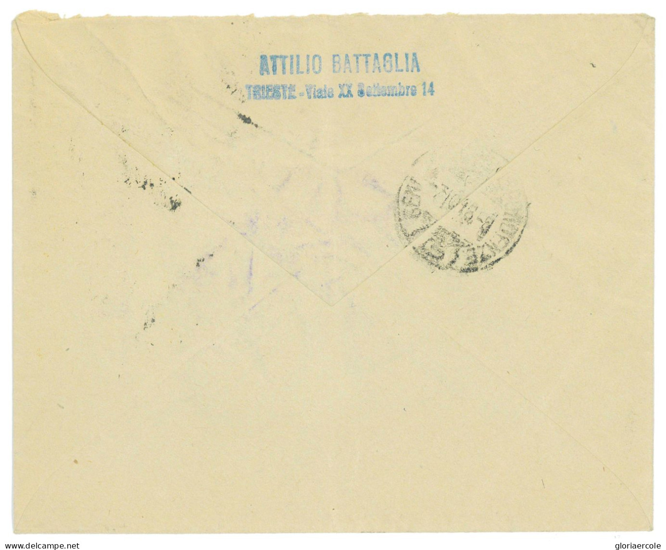 P2643 - ITALIA AMGVG , LETTERA PER GENOVA, 4.10.46. - Poststempel