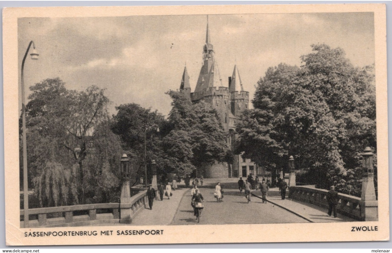 Postkaarten > Europa > Nederland > Overijssel > Zwolle Sassenpoort Gebruikt 1953 (14953) - Zwolle