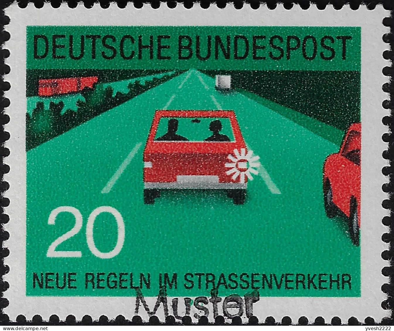 Allemagne 1971 Y&T 534 à 537 MÜSTER. Sécurité Routière, Nouvelle Réglementation. Dépassement, Priorité Au Piéton - Unfälle Und Verkehrssicherheit