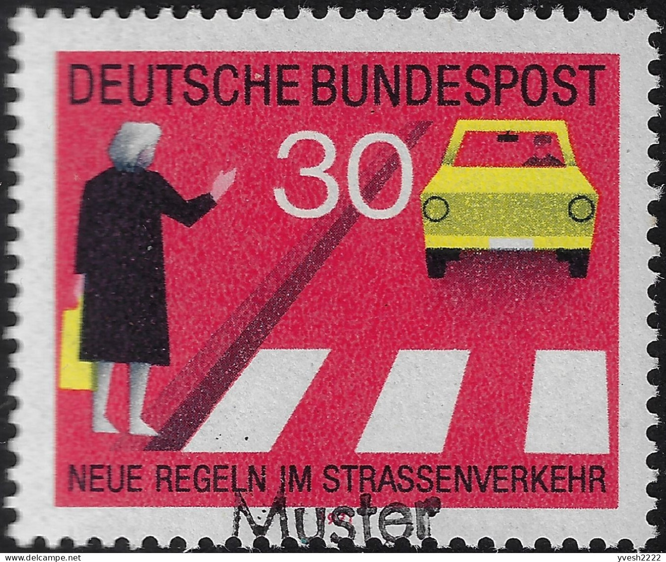 Allemagne 1971 Y&T 534 à 537 MÜSTER. Sécurité Routière, Nouvelle Réglementation. Dépassement, Priorité Au Piéton - Accidents & Road Safety