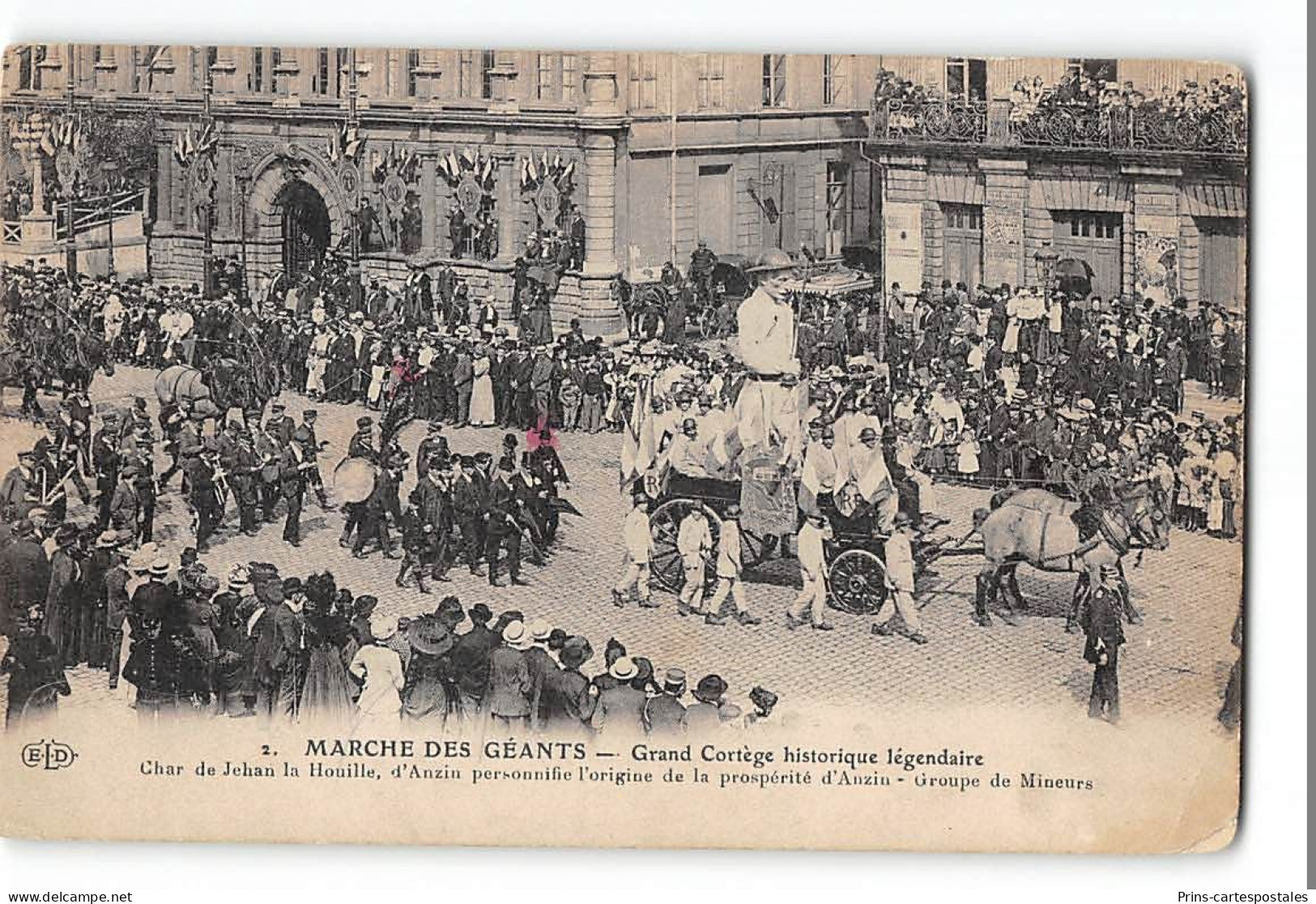 CPA 59 Anzin Marche Des Géants Grand Cortege Historique Legendaire Char De Jehan La Houille - Anzin