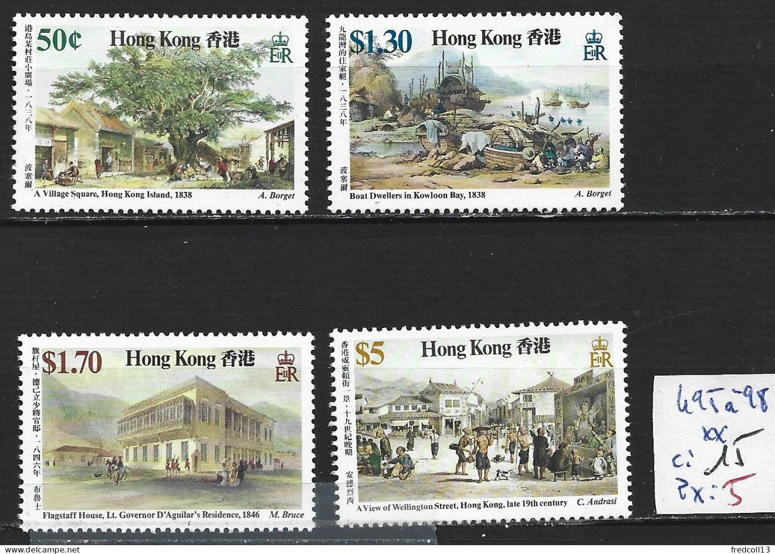 HONG KONG 495 à 98 ** Côte 15 € - Neufs