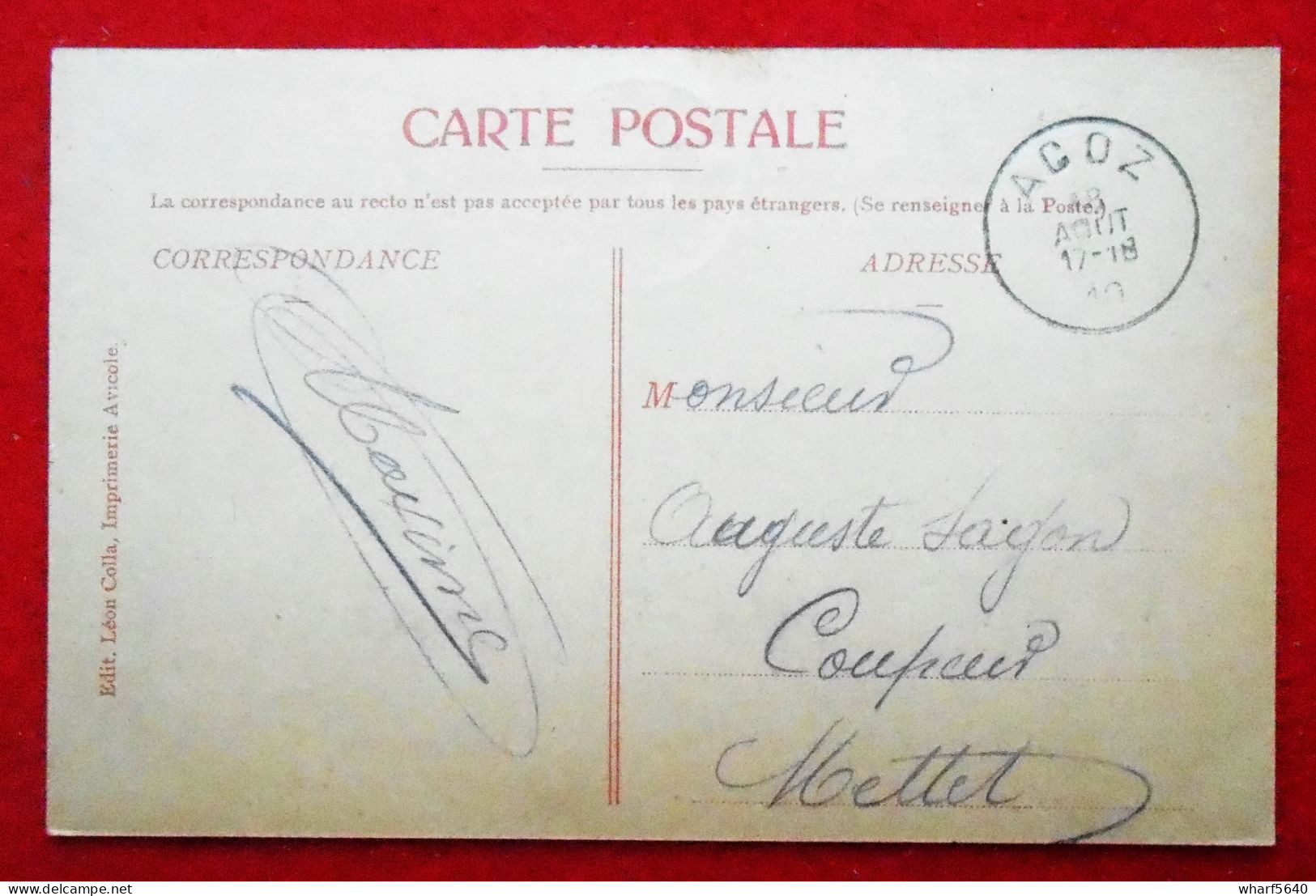 CPA Effet Cadre 1910  Acoz, Gerpinnes - La Gare - Gerpinnes