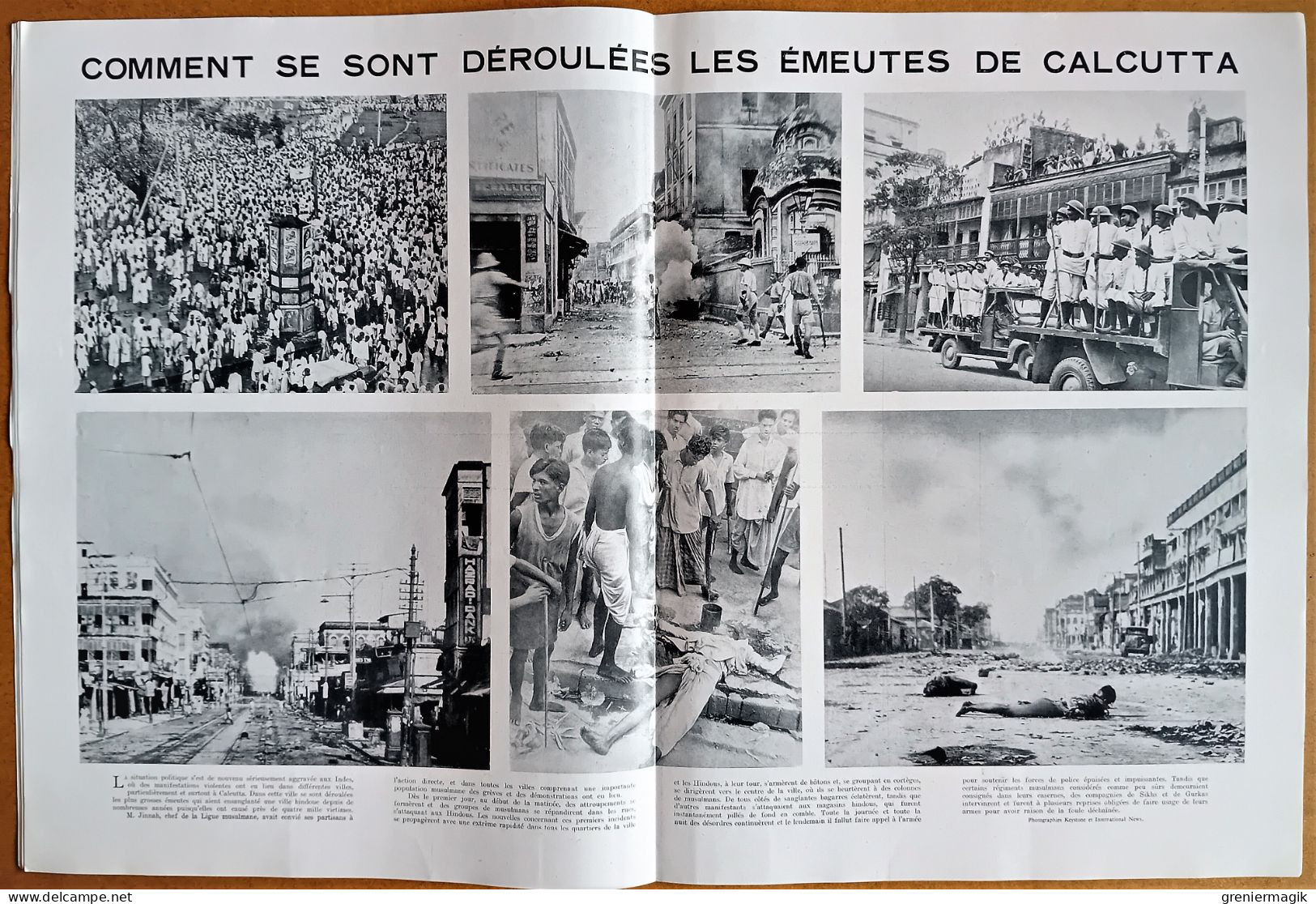 France Illustration N°49 07/09/1946 Portugal/D. Eisenhower/Emeutes de Calcutta/De Gaulle à l'Ile de Sein/Fêtes de Brest