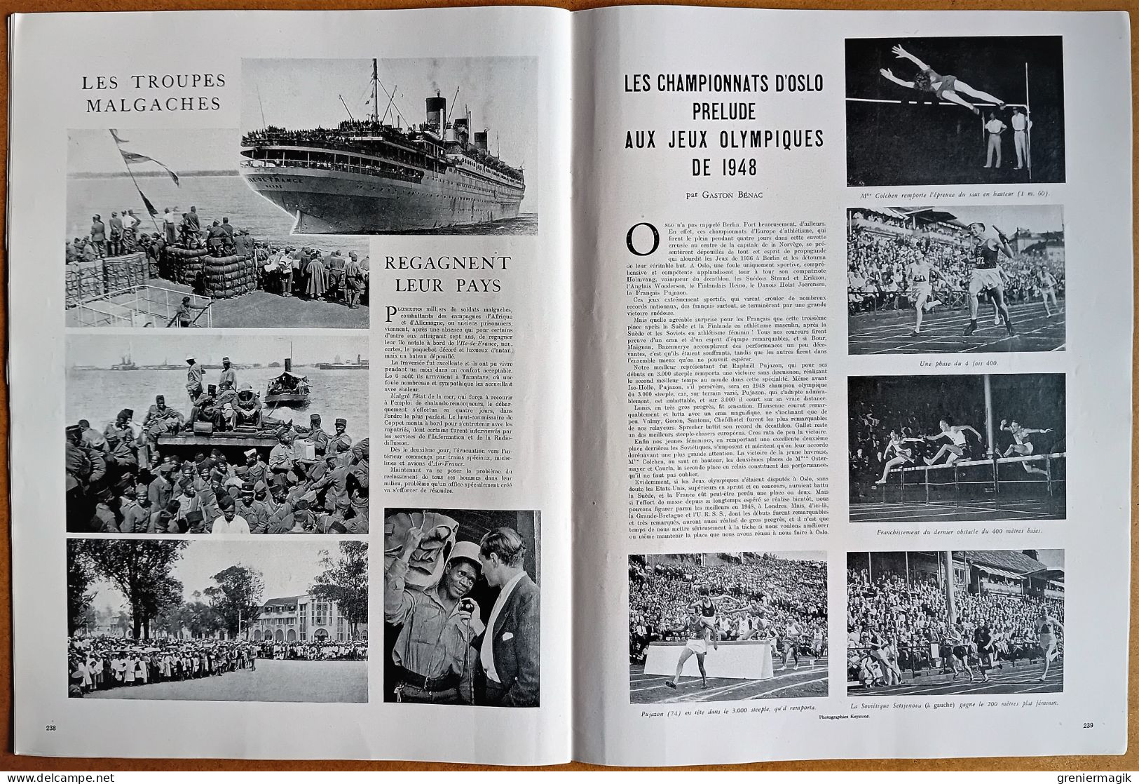 France Illustration N°49 07/09/1946 Portugal/D. Eisenhower/Emeutes de Calcutta/De Gaulle à l'Ile de Sein/Fêtes de Brest