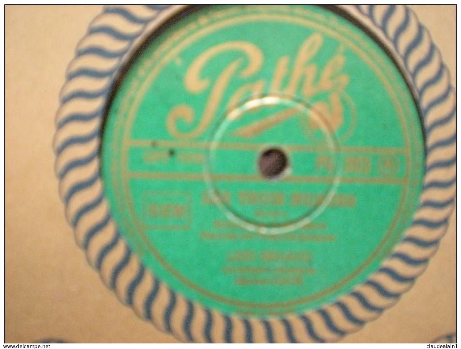 DISQUE PATHE VINYLE 78T - LINE RENAUD - LES TROIS NUAGES - TES YEUX BLEUS - 78 Rpm - Gramophone Records