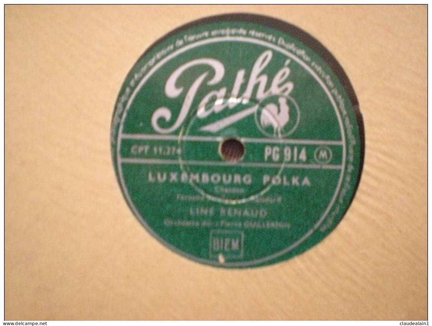 DISQUE PATHE VINYLE 78T - LINE RENAUD - LUXEMBOURG POLKA - PROTEGE-MOI - 78 Rpm - Schellackplatten