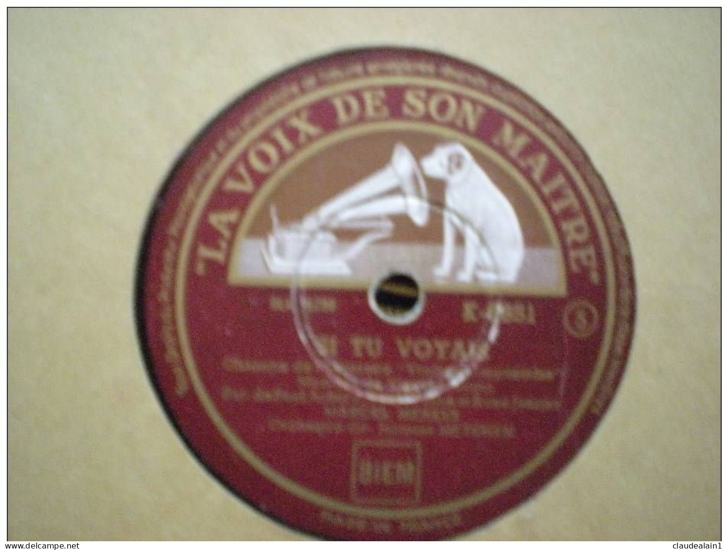 DISQUE LA VOIX DE SON MAITRE VINYLE 78T - CHANSONS DE L'OPERETTE VIOLETTES IMPERIALES INTERPRETE PAR MARCEL MERKES - 78 Rpm - Gramophone Records