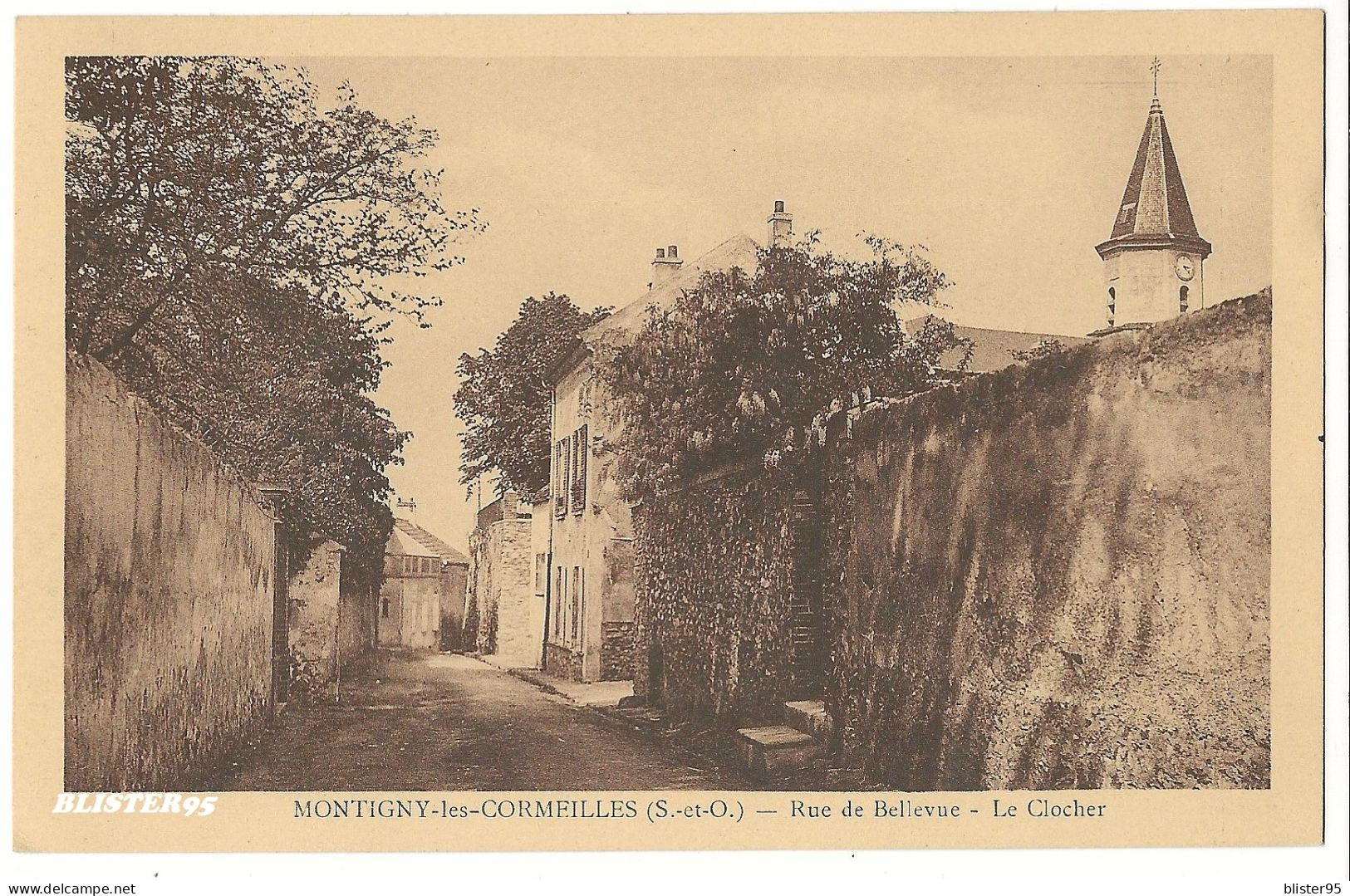 Montigny Les Cormeilles (95) Rue De Bellevue , Le Clocher , Non écrite - Montigny Les Cormeilles