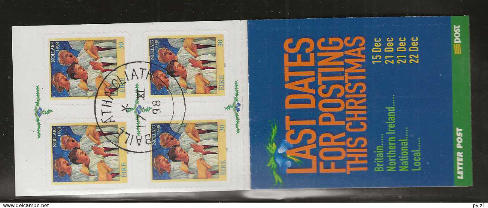 1998 USED Ireland Christmas Booklet - Used Stamps