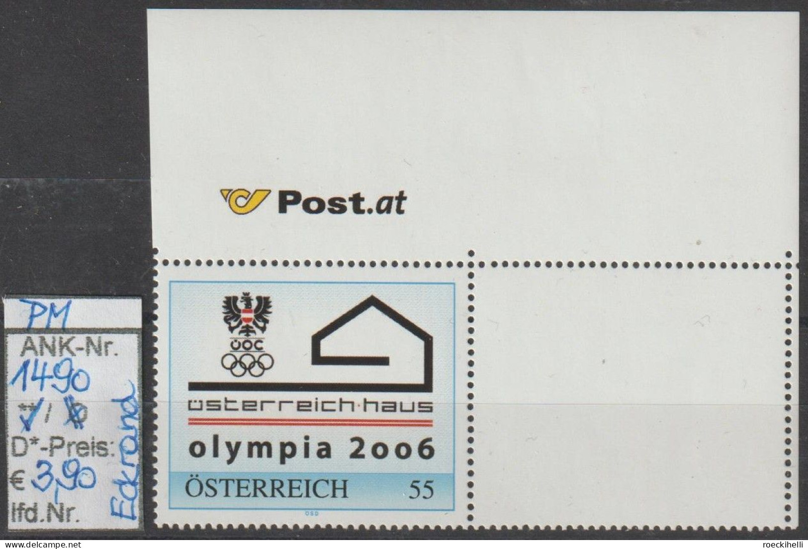 2006 - ÖSTERREICH - PM "Österreich-Haus - Olympia 2006" 55 C Mehrf. - ** Postfrisch - S.Scan  (pm 1490 At) - Francobolli Personalizzati