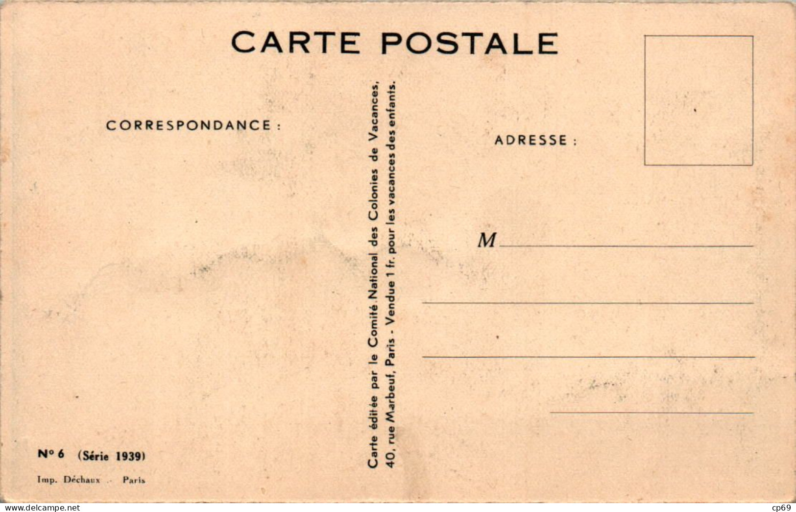 Georges Redon Série 1939 N°6 Papillon Vole Vole ... ! Butterfly Farfalla Imp. Déchaux à Paris En TB.Etat - Redon