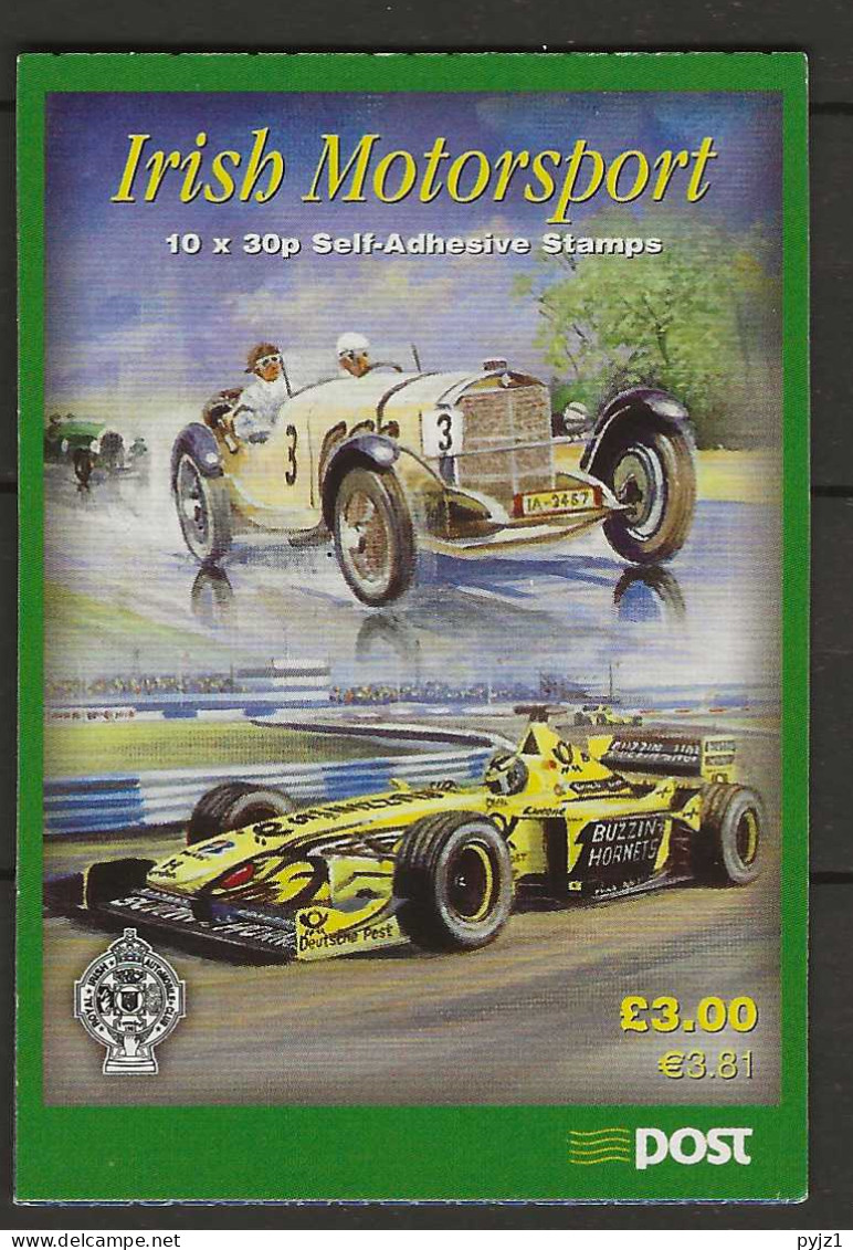2001 MNH  Ireland, Booklet Motorsport Postfris** - Cuadernillos