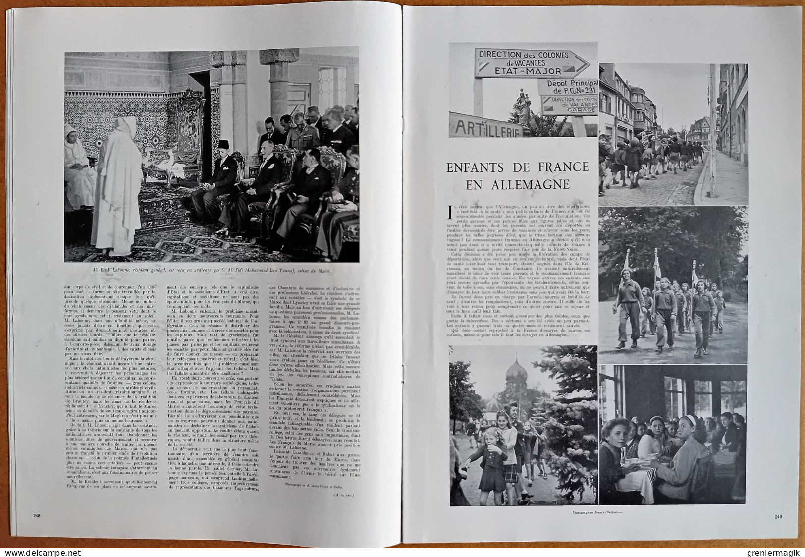 France Illustration N°50 14/09/1946 Herriot/Maroc/Le Vin/Le Plébiscite Grec/Cézanne En Provence/Biarritz/Victoria Regia - Allgemeine Literatur