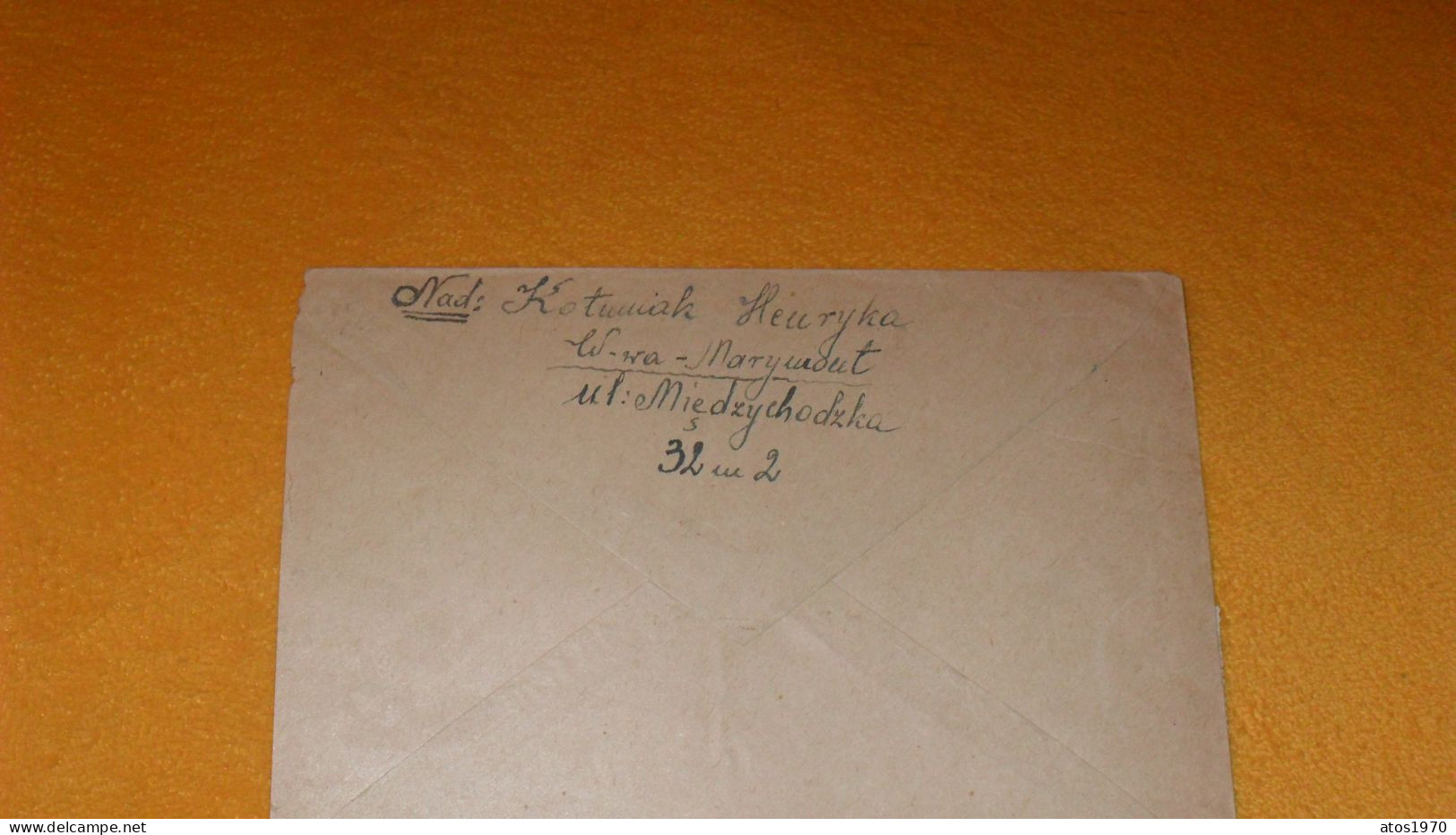 ENVELOPPE ANCIENNE DE 1955.../ CACHETS WARSZAWA 32 ...POLOGNE POUR USA + TIMBRES X3 - Lettres & Documents