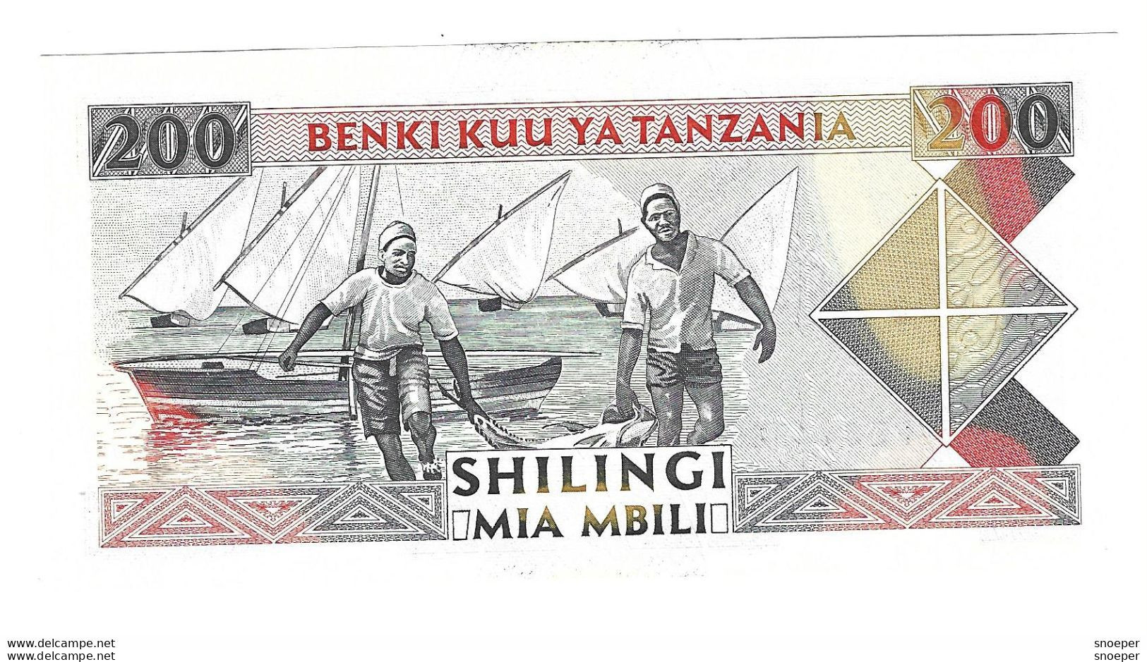 *tanzania 200 Shillingi 1993  Sig 11   25  Unc - Tanzanie