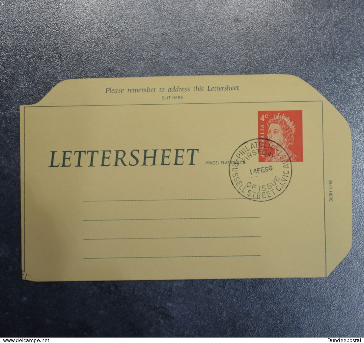 AUSTRALIA  Letter Sheetr  4c Red 1966  ASC LS2   ~~L@@K~~ - Entiers Postaux