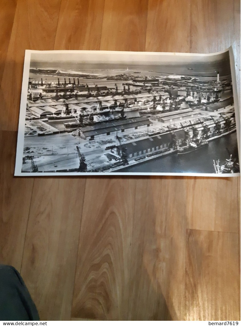 Grande Photo Lapie - Annee 1958 - 59 Dunkerque - Le Port De Dunkerque - Ohne Zuordnung