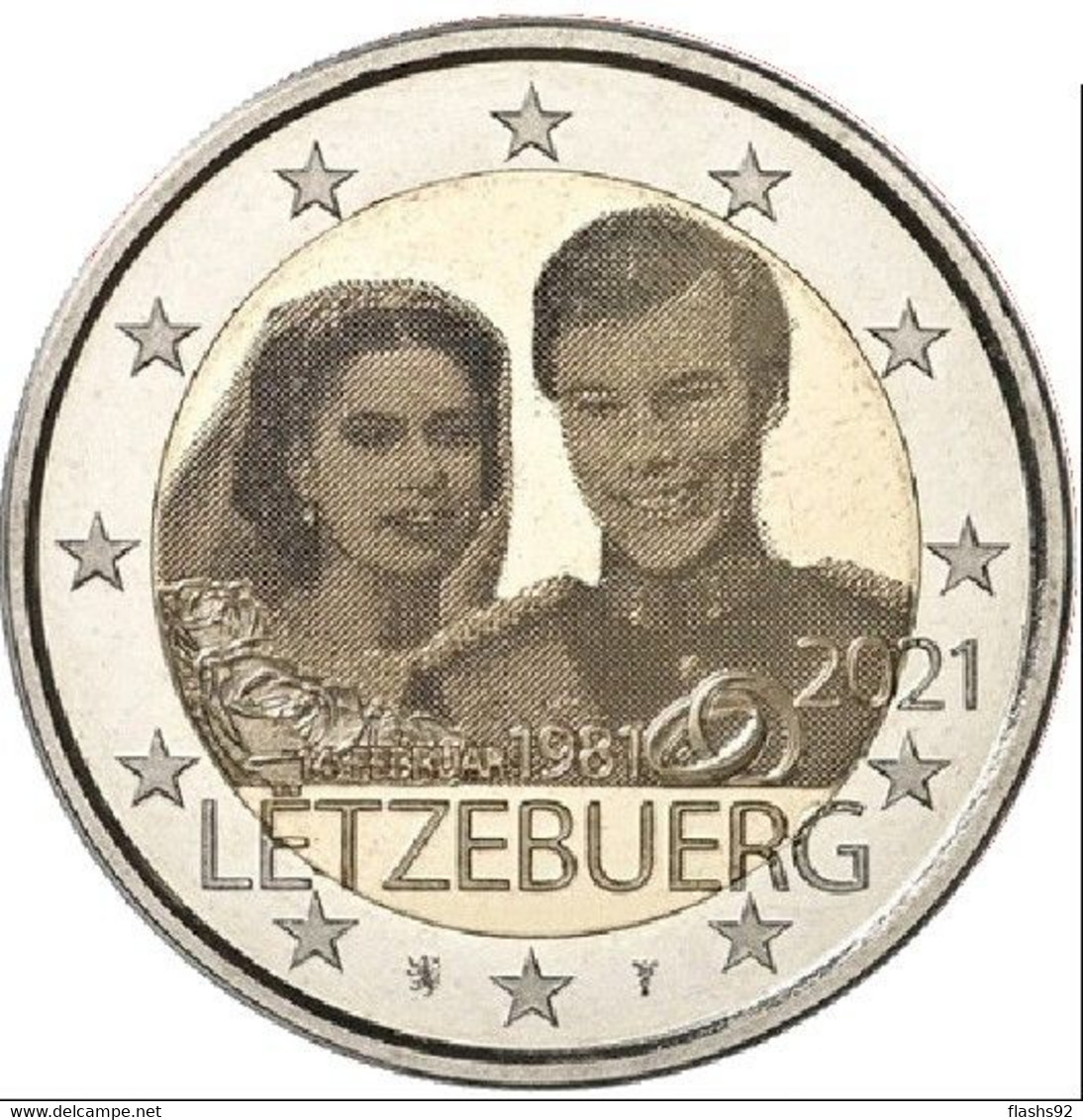 2 Euro Commemorative Luxembourg 2021  Mariage Du Couple Grand-ducal Version PHOTO - Luxembourg