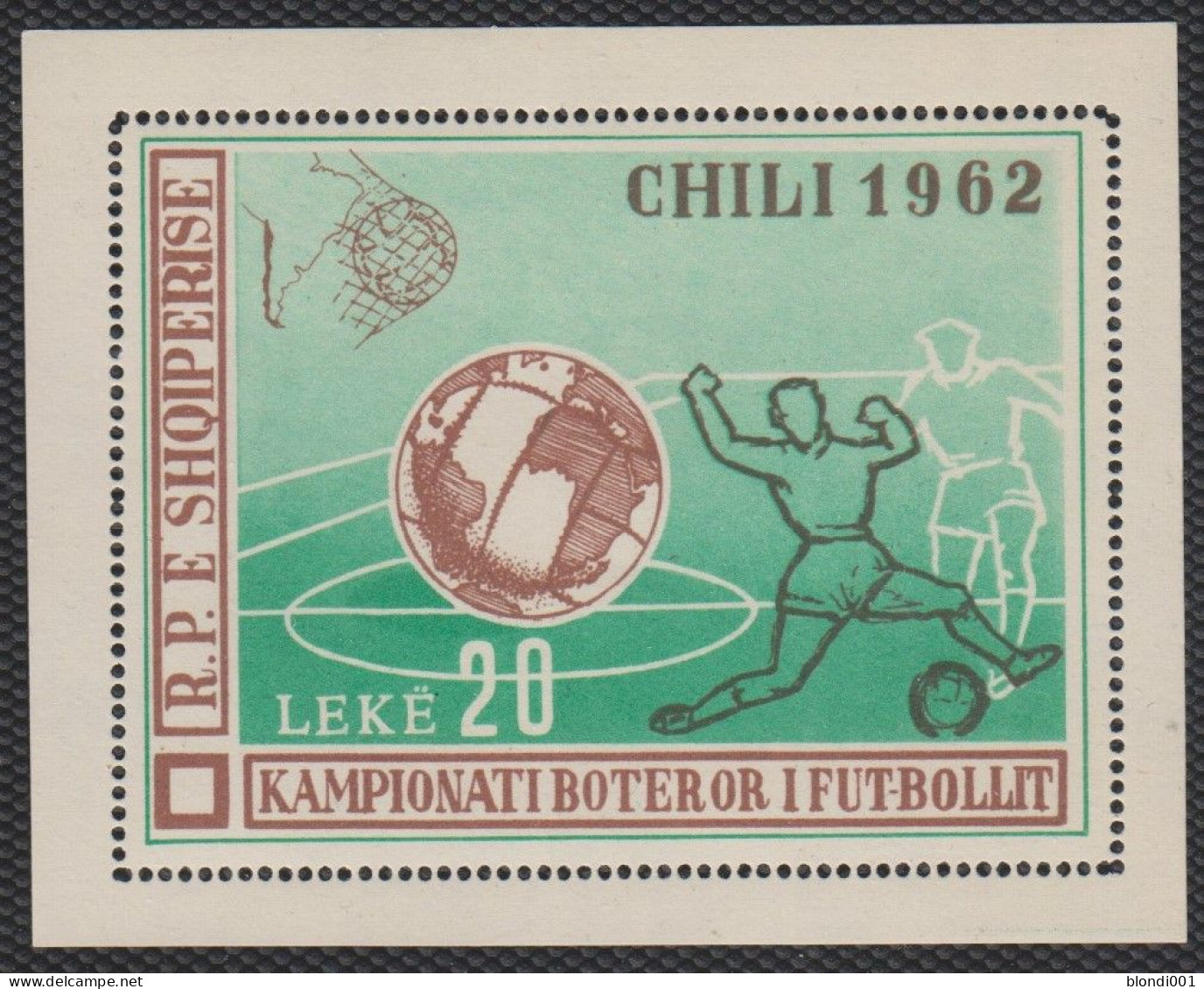 Soccer World Cup 1962 - Football - ALBANIA - S/S Perf. MNH - 1962 – Cile