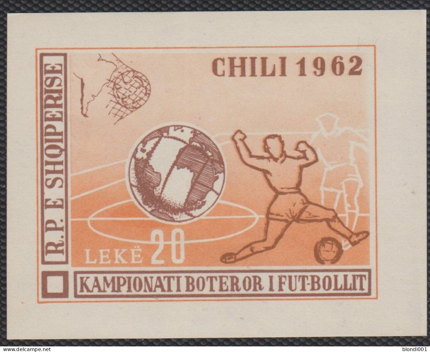 Soccer World Cup 1962 - Football - ALBANIA - S/S Imperf. MNH - 1962 – Cile
