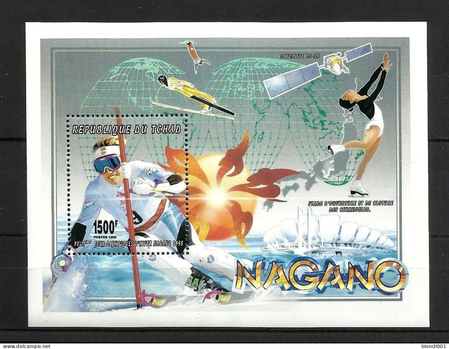 Olympics 1998 - Ski - SPACE - CHAD - S/S MNH - Winter 1998: Nagano